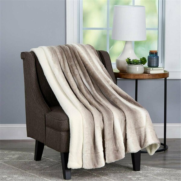 Kd Bufe Faux Fur Throw Blanket - Cream Beige - 60 x 70 in. KD3234991